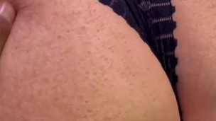 Taking lacy knickers off step mum