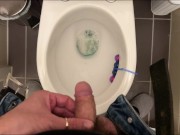Peeing and shaking cock after it