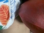 cuckold husband eating wife´s big and meaty pussy 9/16