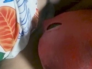 cuckold husband eating wife´s big and meaty pussy