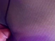 My lover caresses my pussy in pantyhose 6/16