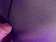 My lover caresses my pussy in pantyhose 8/16