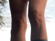 Naked Slut On Her Knees Cums In The Grass With Her Fingers Deep Inside 3/16