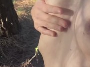 Naked Slut Waits In The Forest Begging To Get Fucked Hard Against A Pine Tree 14/16