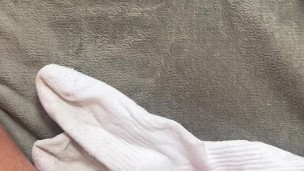 Sexy Twink Jerks BiG Dick Till He Cums Over Stinky Socks