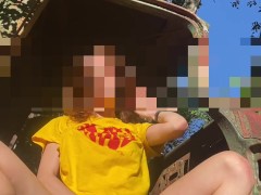 Horny Farm Girl Masturbates On An Old Truck Seat With Her Pussy Soaking Wet