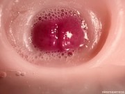 CLOSE UP CAMERA IN PUSSY: CUM Inside PUSSY TWICE! BEST CREAMPIE in 4K with Girl Moaning! 11/16