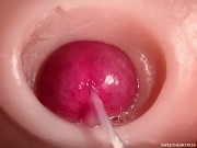 CLOSE UP CAMERA IN PUSSY: CUM Inside PUSSY TWICE! BEST CREAMPIE in 4K with Girl Moaning! 14/16