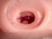 CLOSE UP CAMERA IN PUSSY: CUM Inside PUSSY TWICE! BEST CREAMPIE in 4K with Girl Moaning! 9/16