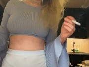STRESSED-OUT Blonde NEEDS Cigarette To Relax.. - @OgYennefer