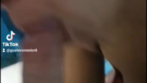 My Mexican sister-in-law gives me a deep throat in the bathroom and I cum in her mouth
