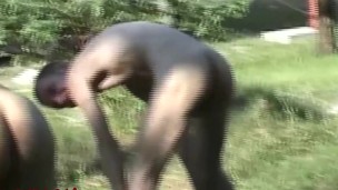 BadBoysBootCamp: Alex Dade Chas Kramer and their pals labor at the camp completely naked