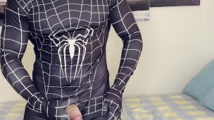 SPIDERMAN MILKY COCK😈you know where watch me in action!!