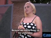 Czech Blonde with BIG TITS gets cum over her tight pussy - CzechXXX 2/16