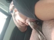 WET MOUTH EBONY TAKES FAT DICK DOWN HER THROAT IN PARKING LOT SLOPPY HEAD!!!!!!!!!!! 2/16