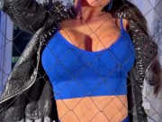 Night Monika Fox In Blue Near The Net 1/16