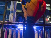 Night Monika Fox In Blue Near The Net 13/16