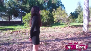 Amaya Castro tests an old cock and a young cock at once in her THREESOME