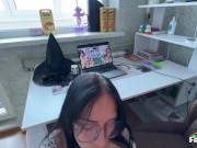 Stepdad catches stepdaughter masturbating and playing Project QT. Fucking stepdaughter. Nutaku 5/16