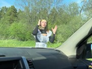 - Will you be my kept woman? Schoolgirl fucks and sucks a stranger's cock in his car. 2/16
