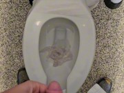 Public pissing then cumming right after 🤭 I heard some come in the bathroom but I still went for it 5/16
