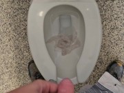 Public pissing then cumming right after 🤭 I heard some come in the bathroom but I still went for it 7/16