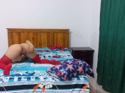 I'm wearing my red lingerie and I'm doing doggy style like a horny slut. 15/16