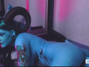 Tattooed Blue Slut With Huge Tits Gets Fucked Hard by Machine 12/16