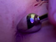 Close Up Squirting Orgasm.. I was so horny I put my dildo in my tight little ass 2/16