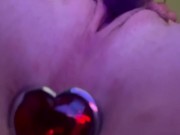 Close Up Squirting Orgasm.. I was so horny I put my dildo in my tight little ass 4/16