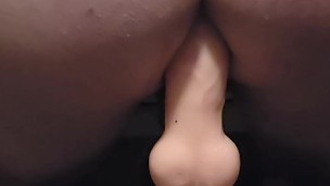 Caged Sissy Fucked By Big Dildo