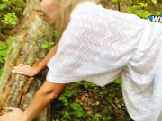 A married slut got lost in the woods, I helped her find a dick and fucked her. 15/16