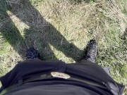 outside PHOTOSHOOT escalates 🌳😈 HANDJOB on the HIGH SEAT with CONDOM 4/16