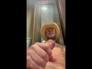 Gripping Every Inch of That Big White Cowboy Cock and Milking it to a Thick Cum Blast Finish 14/16