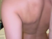 latina teen gives blowjob and then rides dick until cumshot on her feet 14/16