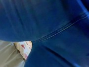 After Office The 18 Year Old Chubby Teen Girl gets Horny in Jeans! Can you Fuck Her Round fat Ass? 14/16