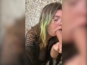 Goth Slut Fucks Pussy and Sucks Dildo in Bathroom 11/16