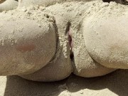 I’m Very HOT🔥 Playing On The NUDIST Beach With My SANDY Body😏