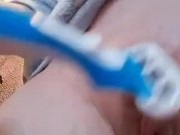 Giving my pussy (Lucy) a shave 😈🪒 4/16