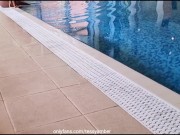 Flashing in a PUBLIC POOL and Fondling with a Stranger UNDERWATER 2/16