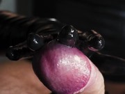 Blond Girl in Latex Dress gives Handjob in her Latex Gloves till Cum 9/16