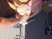 Rough Shower FFM 💦 Deepthroat & Cum Inside — Full video in profile 💦 16/16