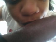 POV BLOWJOB INDIAN WIFE SUCKING DEEPTHROAT FETISH SPITTING AND SWALLOWING