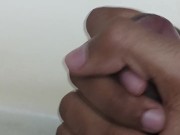 pitting into sink after a jerk off session | pissing | post masturbation | indian 13/16