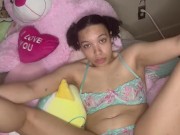 Hot Teen Slut In Pink High Heels Loves To Masturbate With Older Men 13/16