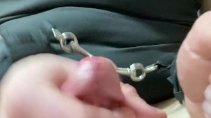 Handcuffed masturbation