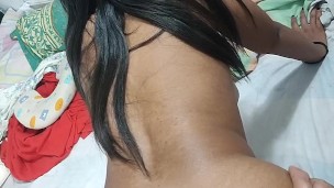 Oh my god! My trainer breaks my tight ass with his big white cock.