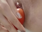 Today I woke up with a desire to destroy my pussy and I found a horny milf centriolo at home 10/16