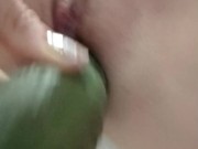 Today I woke up with a desire to destroy my pussy and I found a horny milf centriolo at home 16/16