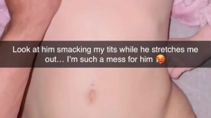 Cheating Wife Takes Raw Bigger Cock on Snapchats sent to Hubby 🤭